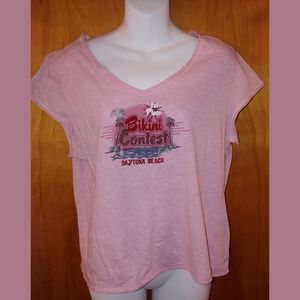 Xhilaration by Target boho Daytona Beach pink tee